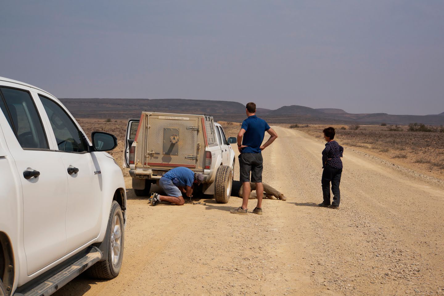 Pech onderweg in Namibië